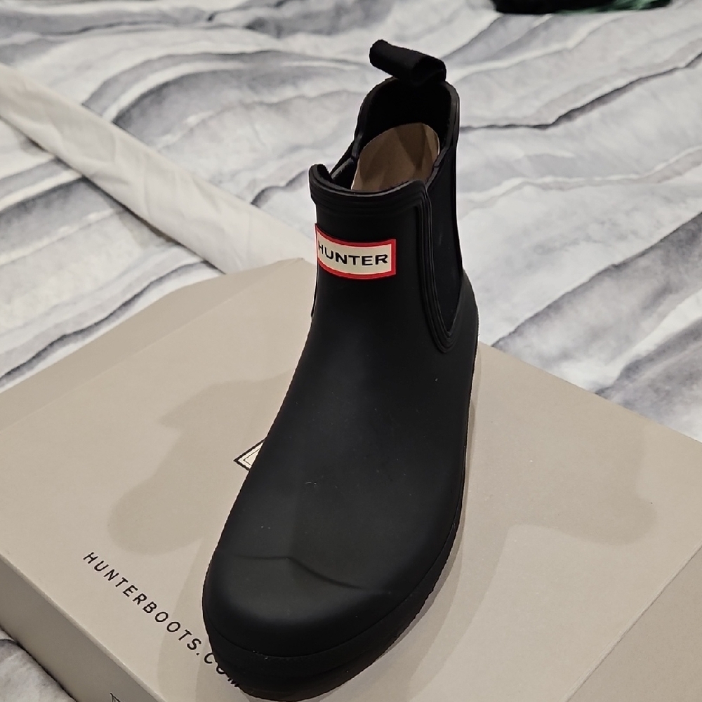 Hunter Classic Black Ankle Boot